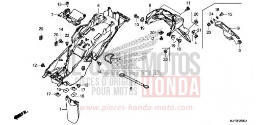 GARDE-BOUE ARRIERE CRF1000DH de 2017